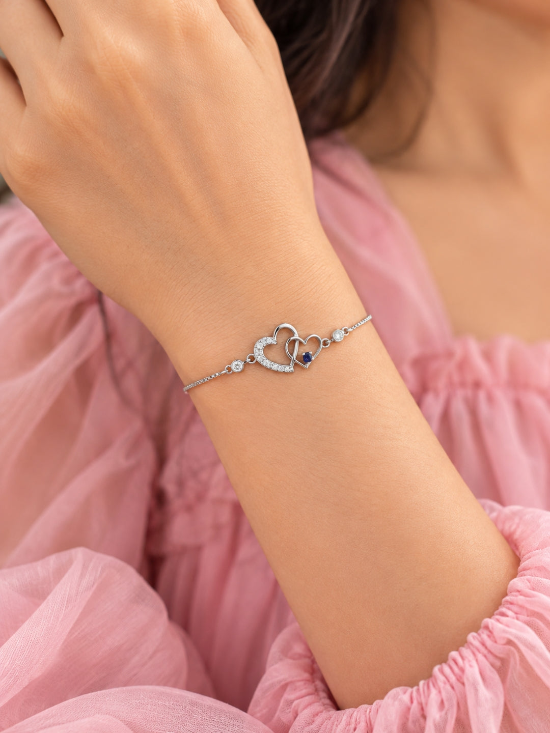 Twin Heart Chain Bracelet