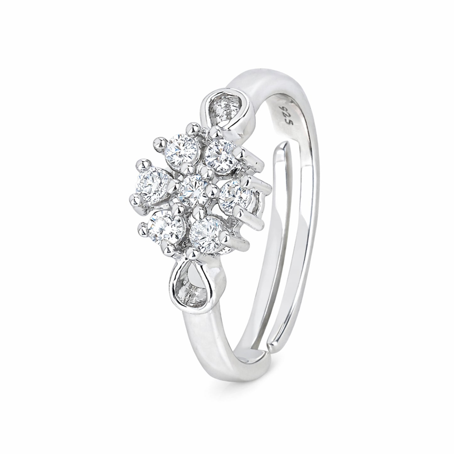 Silver Hana Floral Ring