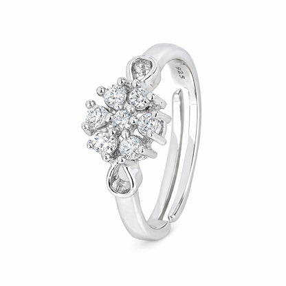 Silver Hana Floral Ring