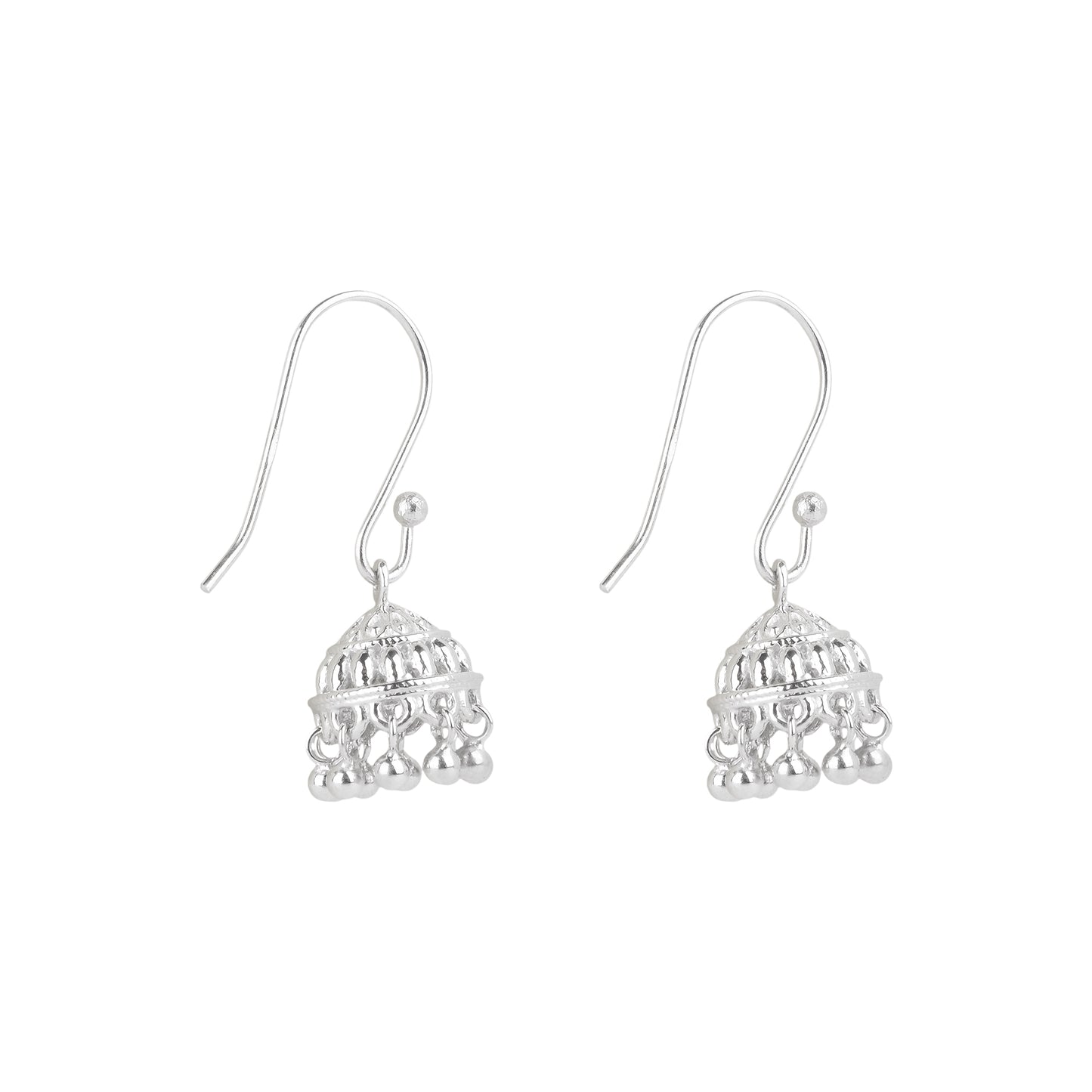 Silver Runjhun Jhumki Earring