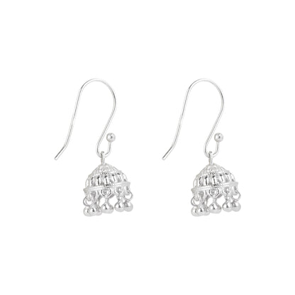 Silver Runjhun Jhumki Earring