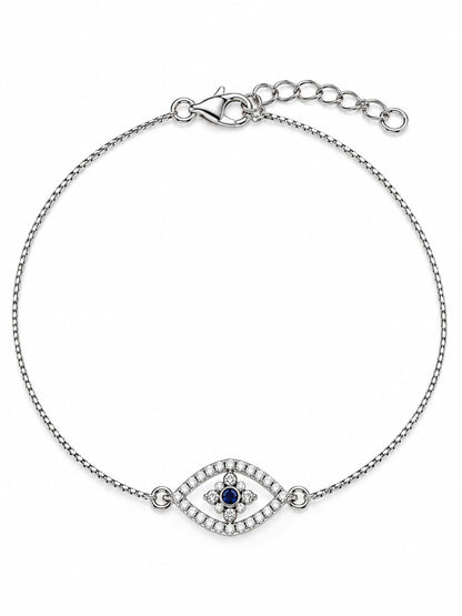 Oval Evil Eye Chain Bracelet