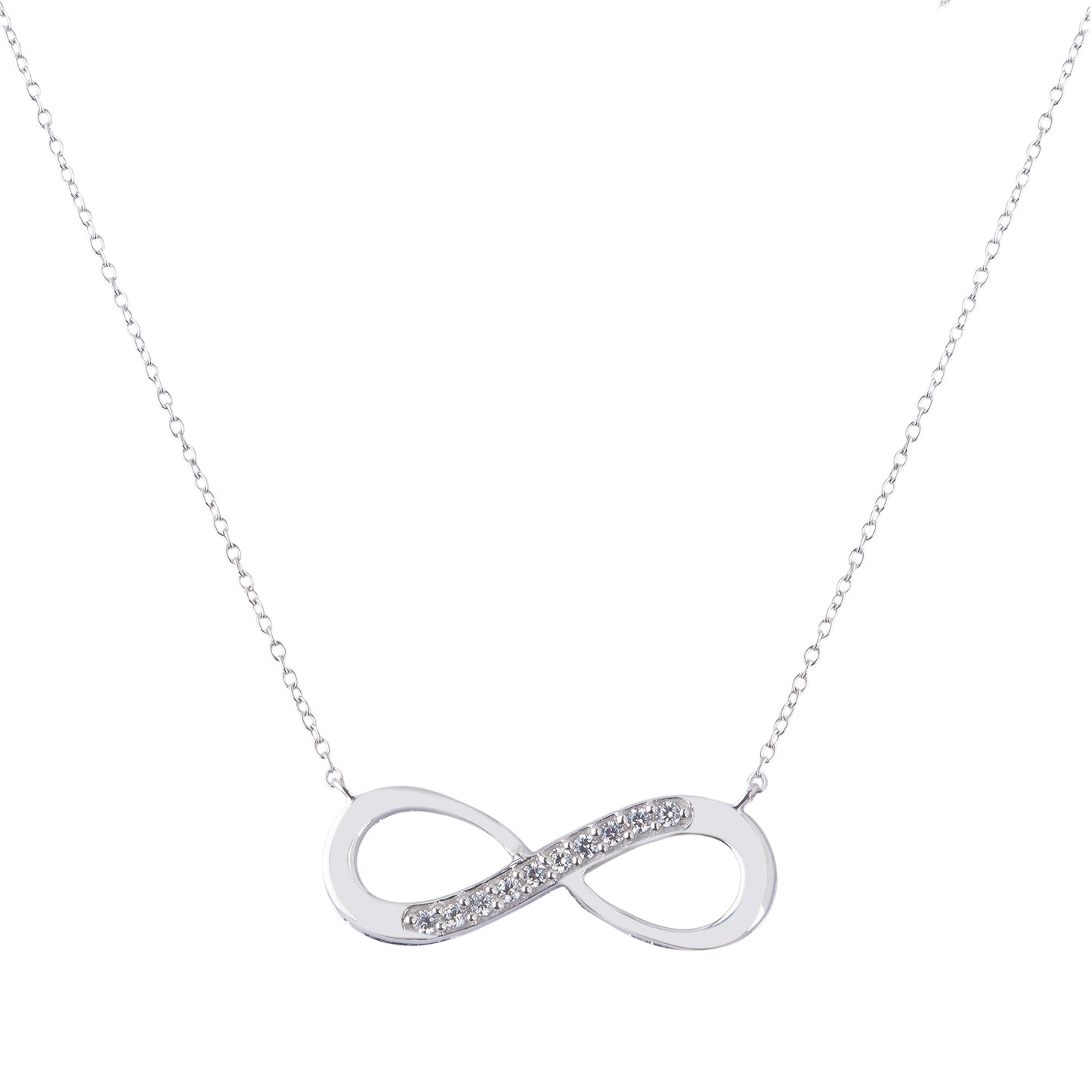 Silver Infinity Pendant Necklace