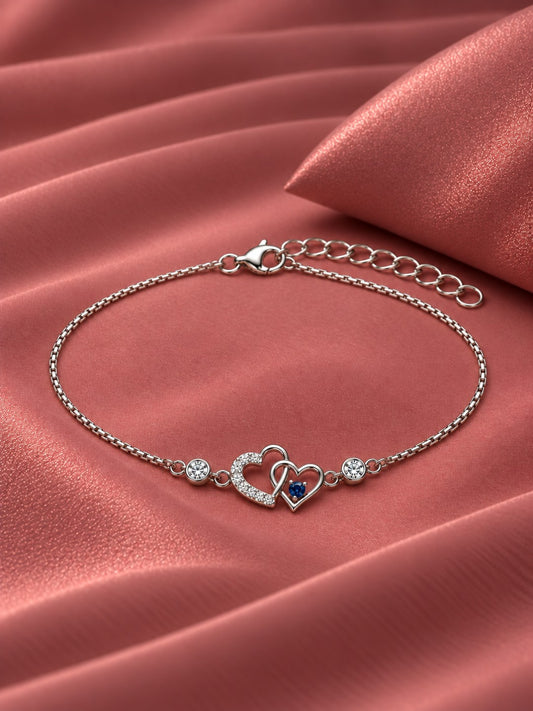 Twin Heart Chain Bracelet