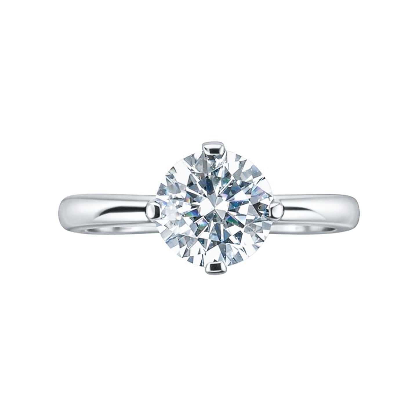 Silver Diana Solitaire Ring