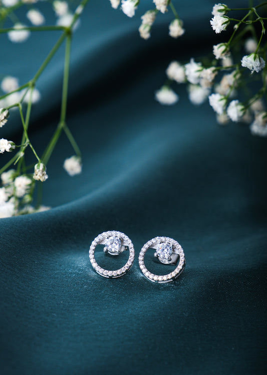 Silver Circle of Shagun Stud Earring