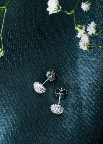 Silver Alka Aura Stud Earring