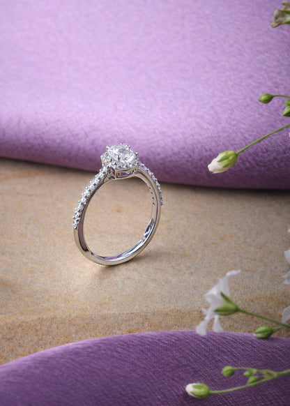 Silver Celeste Solitaire Ring