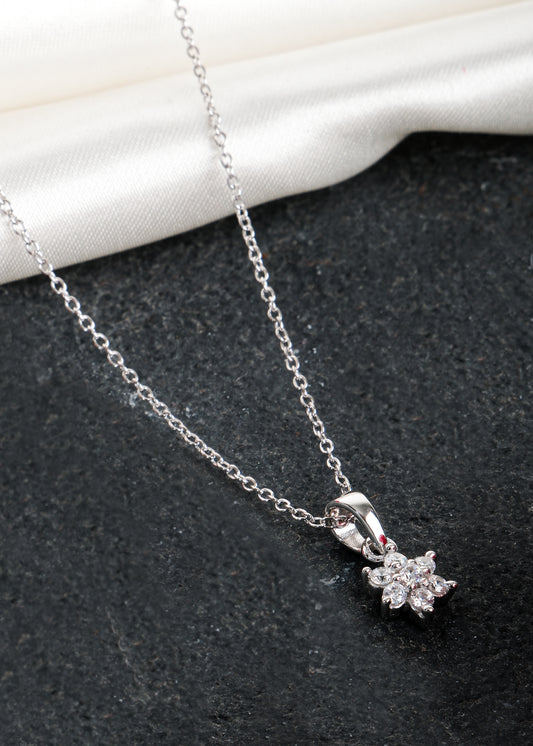 Silver Fleur Necklace