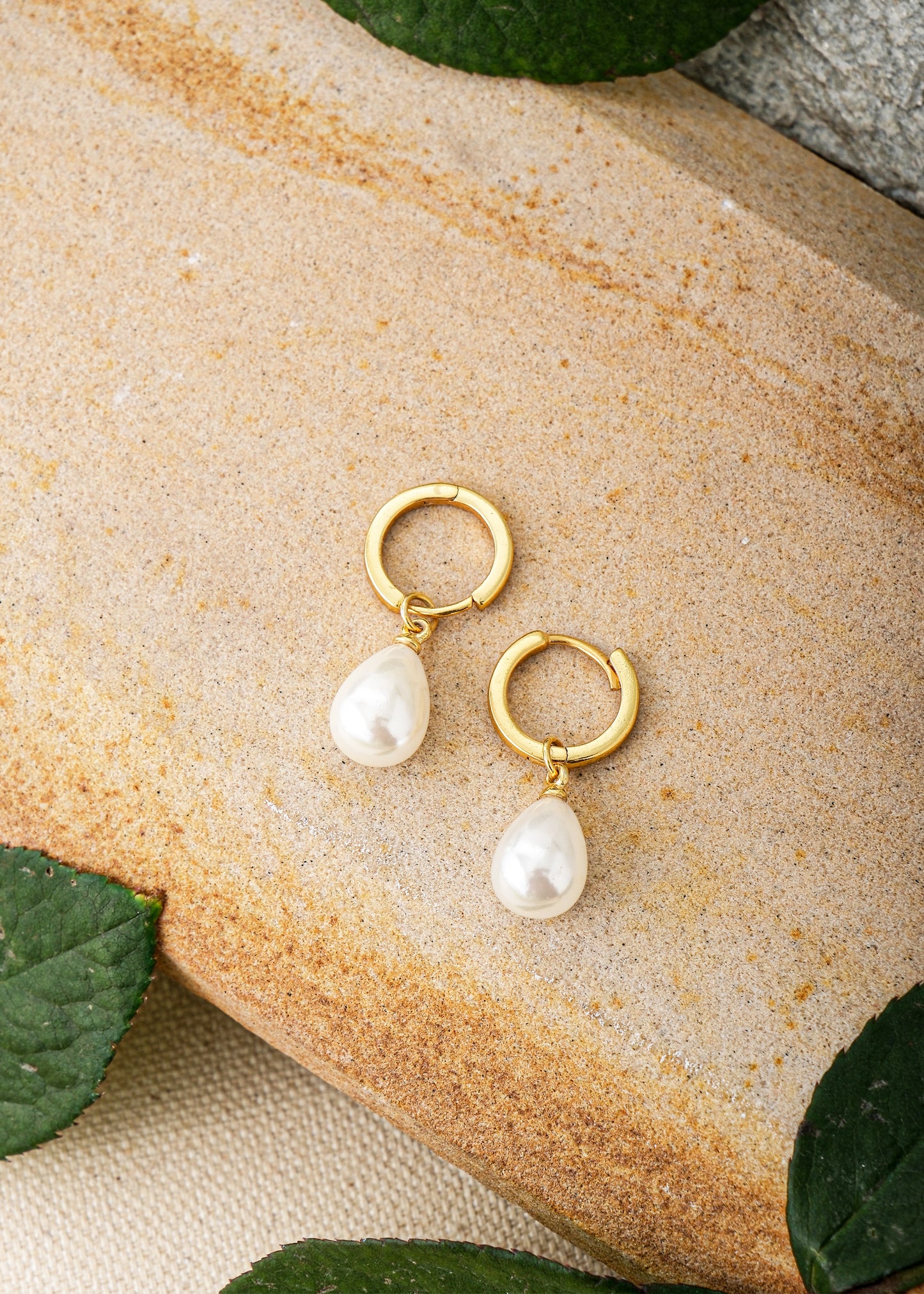 Silver Angel Pearl Drop Bali Earring