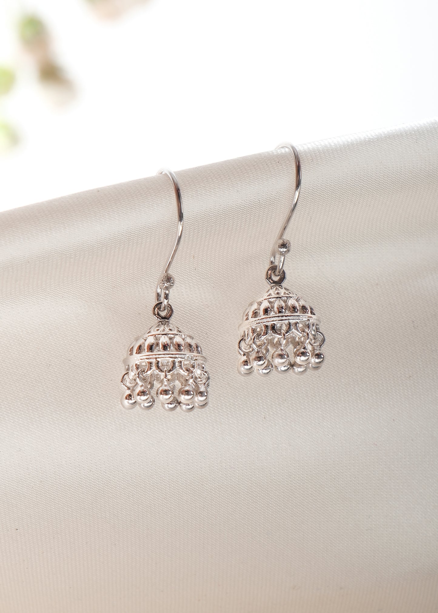 Silver Runjhun Jhumki Earring