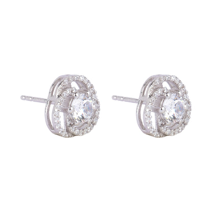 Silver Akansha Weave Stud Earring