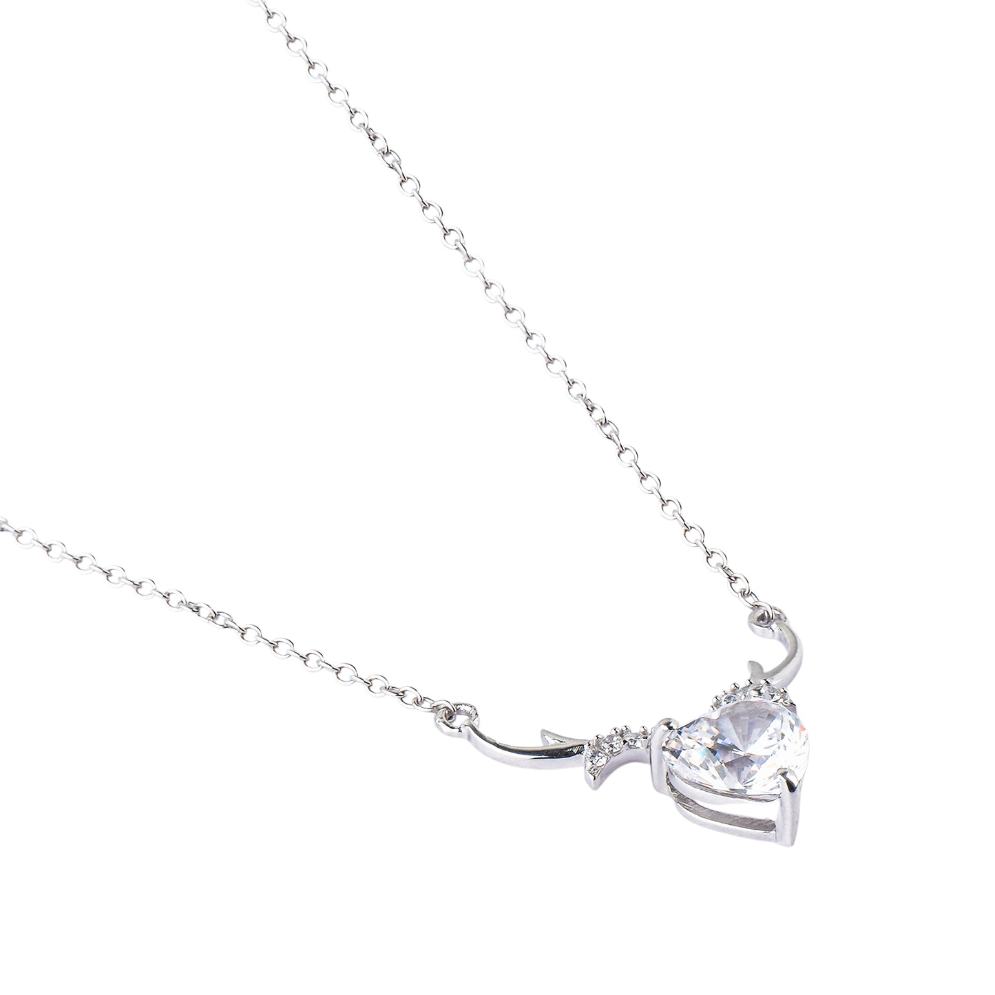 Silver Divine Deer Pendant Necklace