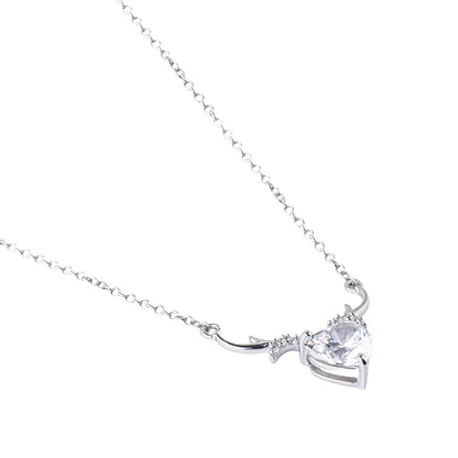 Silver Divine Deer Pendant Necklace