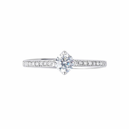 Silver Sparkle Solitaire Ring