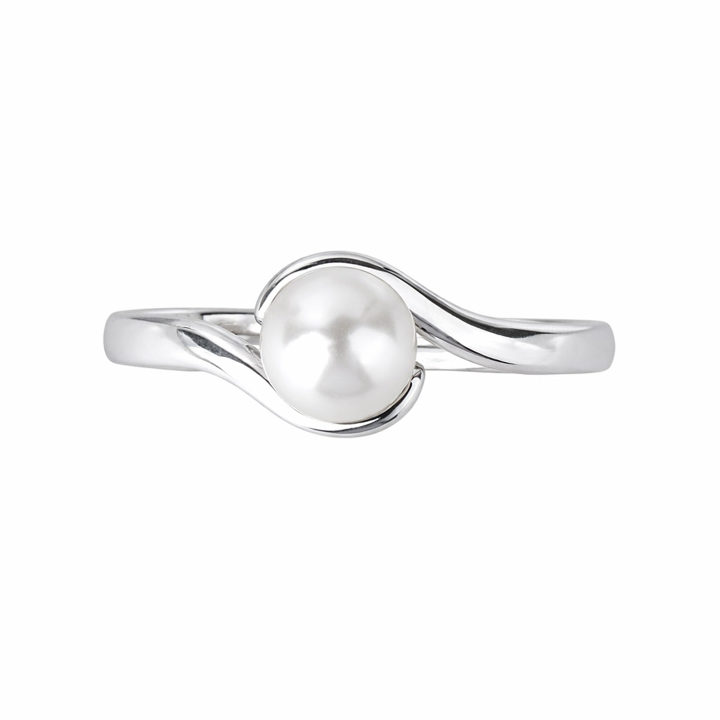 Silver Pearl Embrace Ring