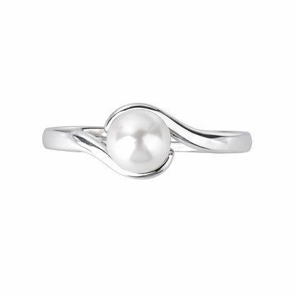 Silver Pearl Embrace Ring