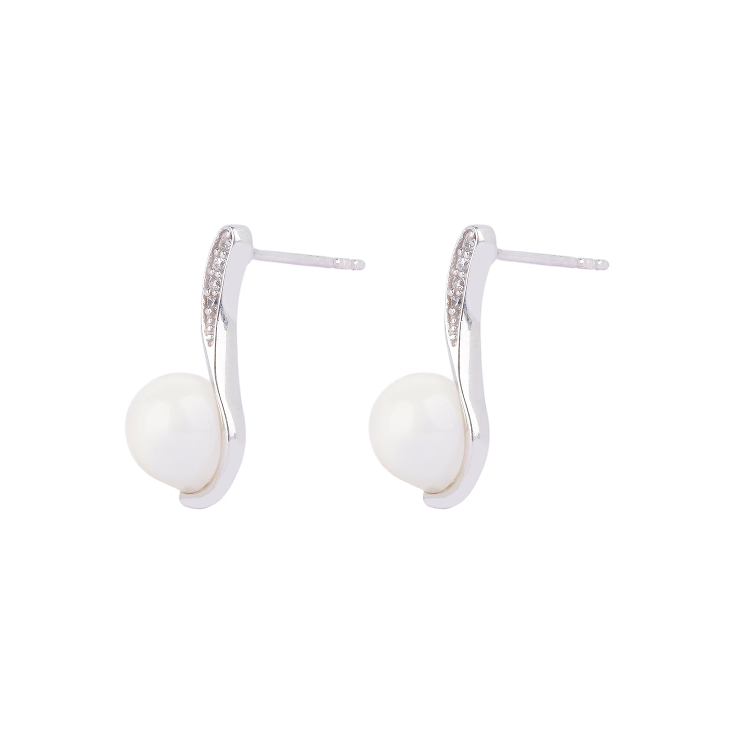 Silver Gamya Pearl Drop Earring