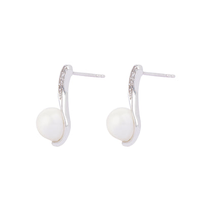 Silver Gamya Pearl Drop Earring