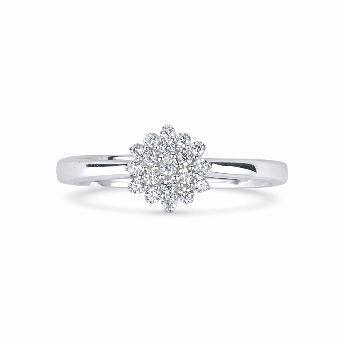 Silver Twinkle Cluster Ring