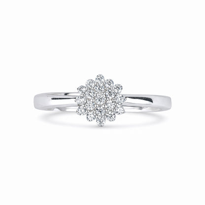 Silver Twinkle Cluster Ring