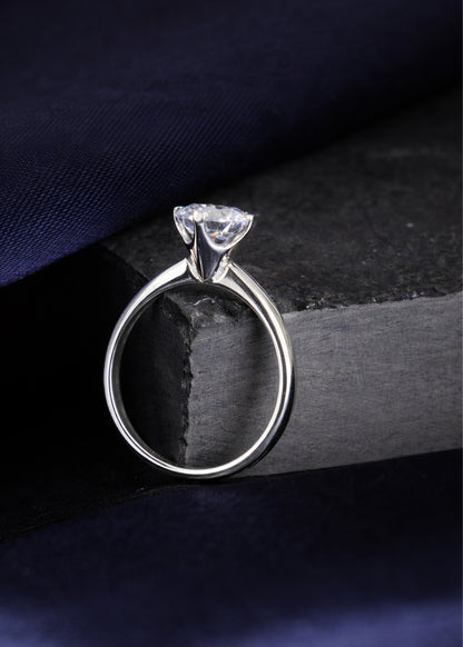 Silver Diana Solitaire Ring