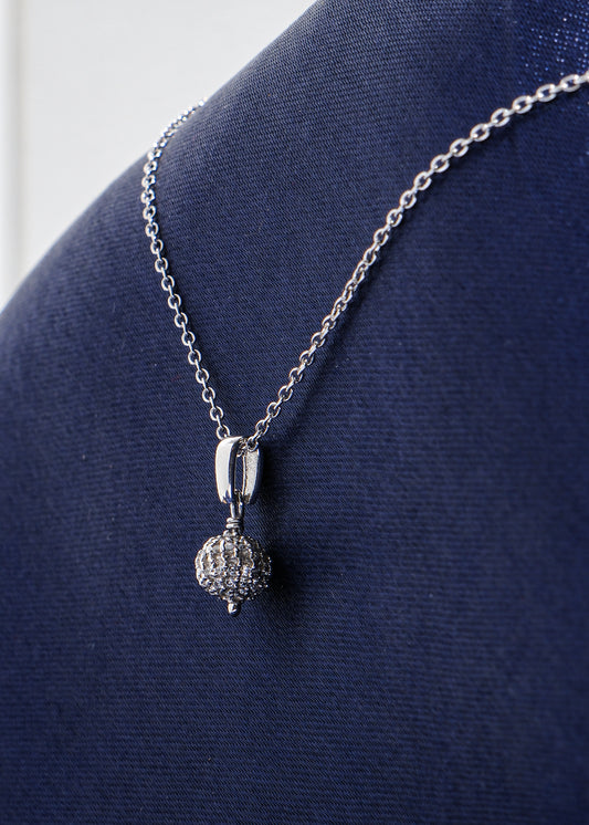 Silver Bling Ball Necklace