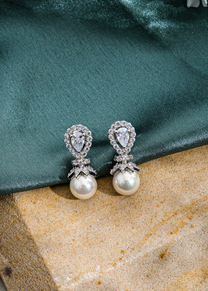 Silver Dew Dazzle Drop Earring