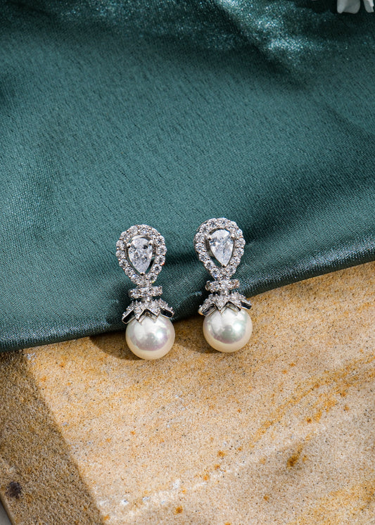 Silver Dew Dazzle Drop Earring