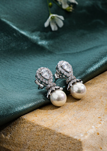 Silver Dew Dazzle Drop Earring