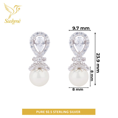 Silver Dew Dazzle Drop Earring