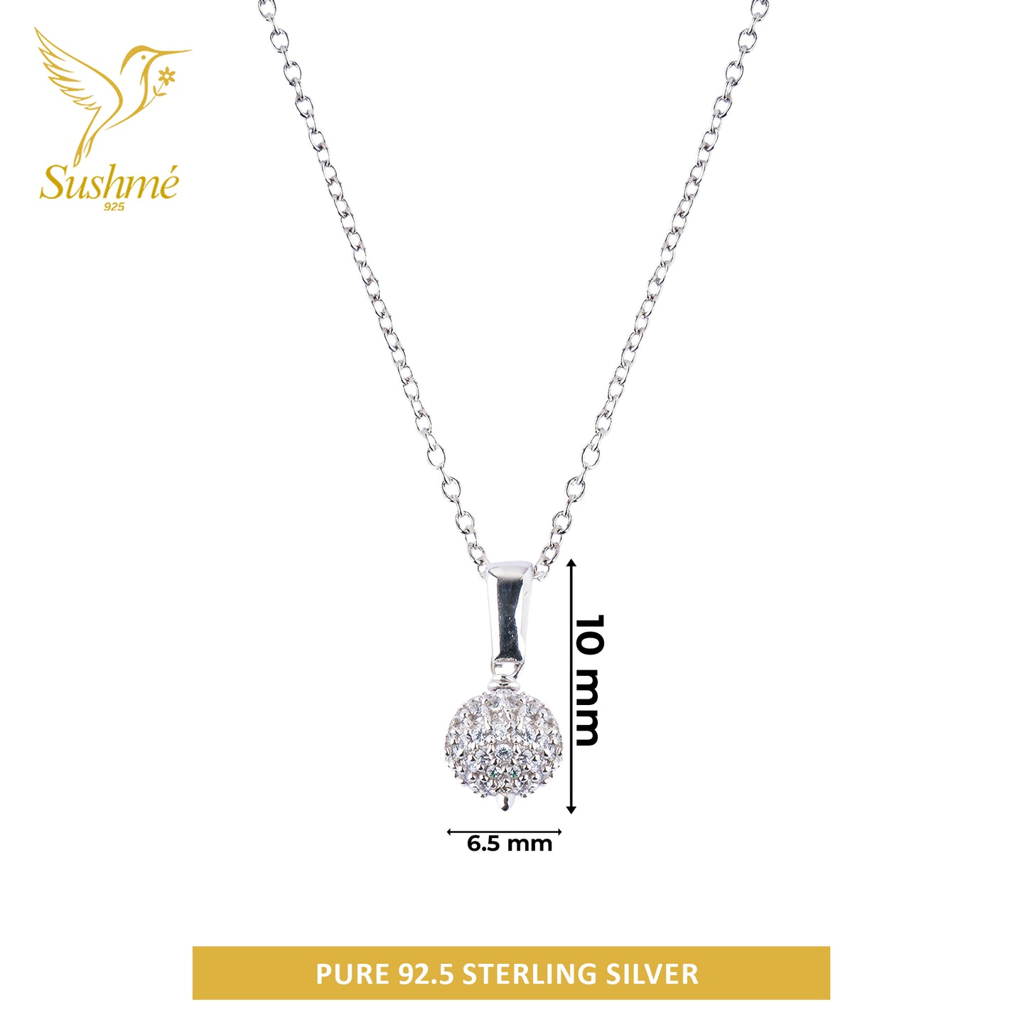 Silver Bling Ball Necklace