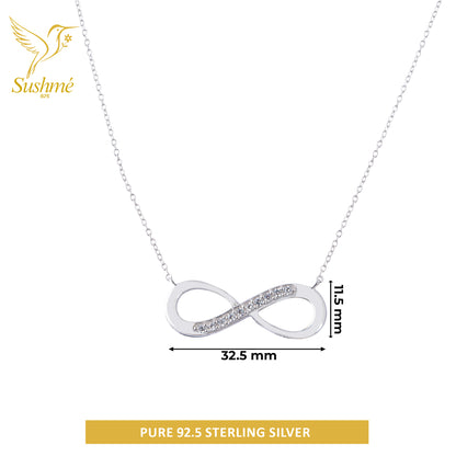 Silver Infinity Pendant Necklace