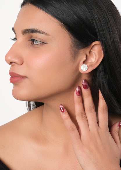 Silver Shikha Shine Stud Earring