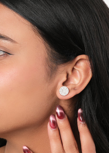 Silver Shikha Shine Stud Earring
