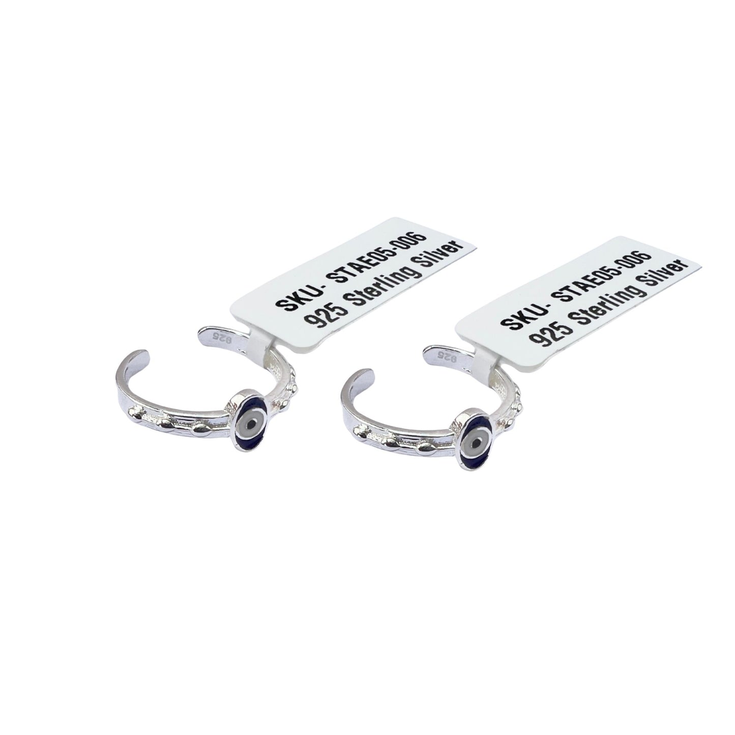 Silver Evil Eye Enamel Toe Ring | Chandi Ki BIchiya