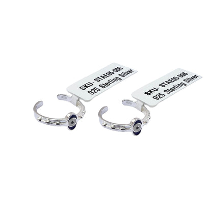 Silver Evil Eye Enamel Toe Ring | Chandi Ki BIchiya