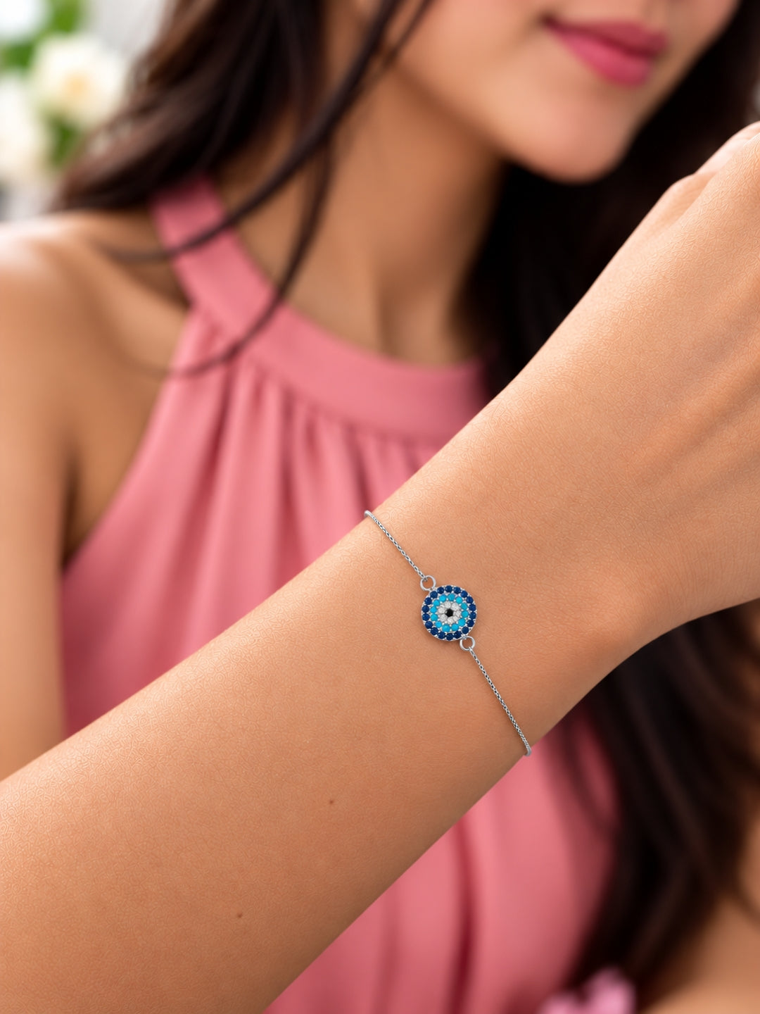 Round Evil Eye Chain Bracelet