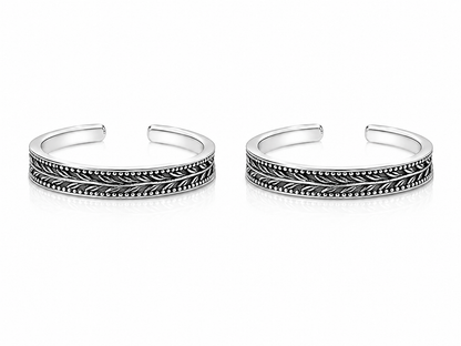 Spring Leafy Band Toe Ring