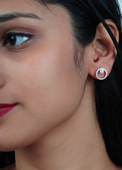 Silver Circle of Shagun Stud Earring
