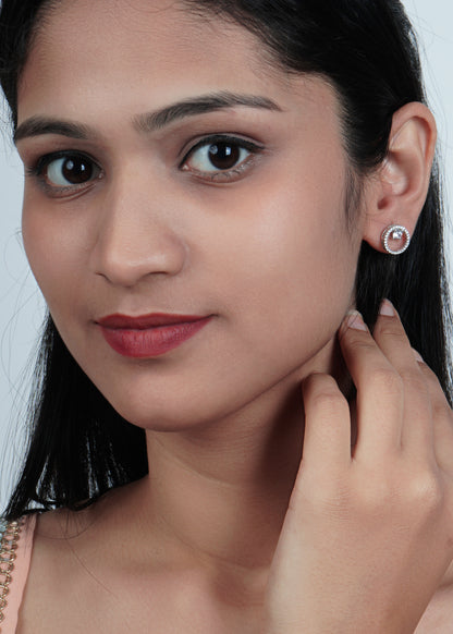 Silver Circle of Shagun Stud Earring