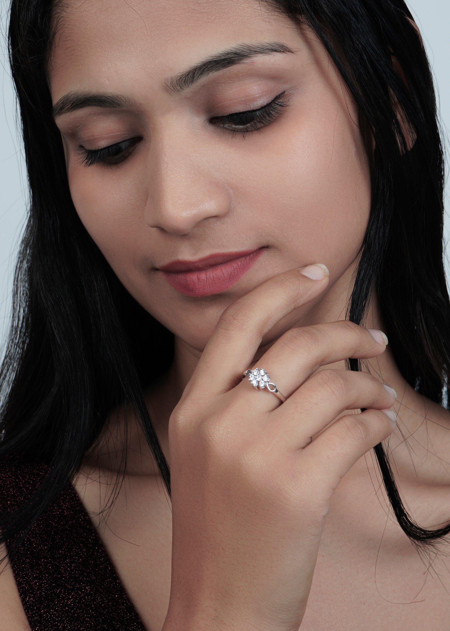 Silver Hana Floral Ring