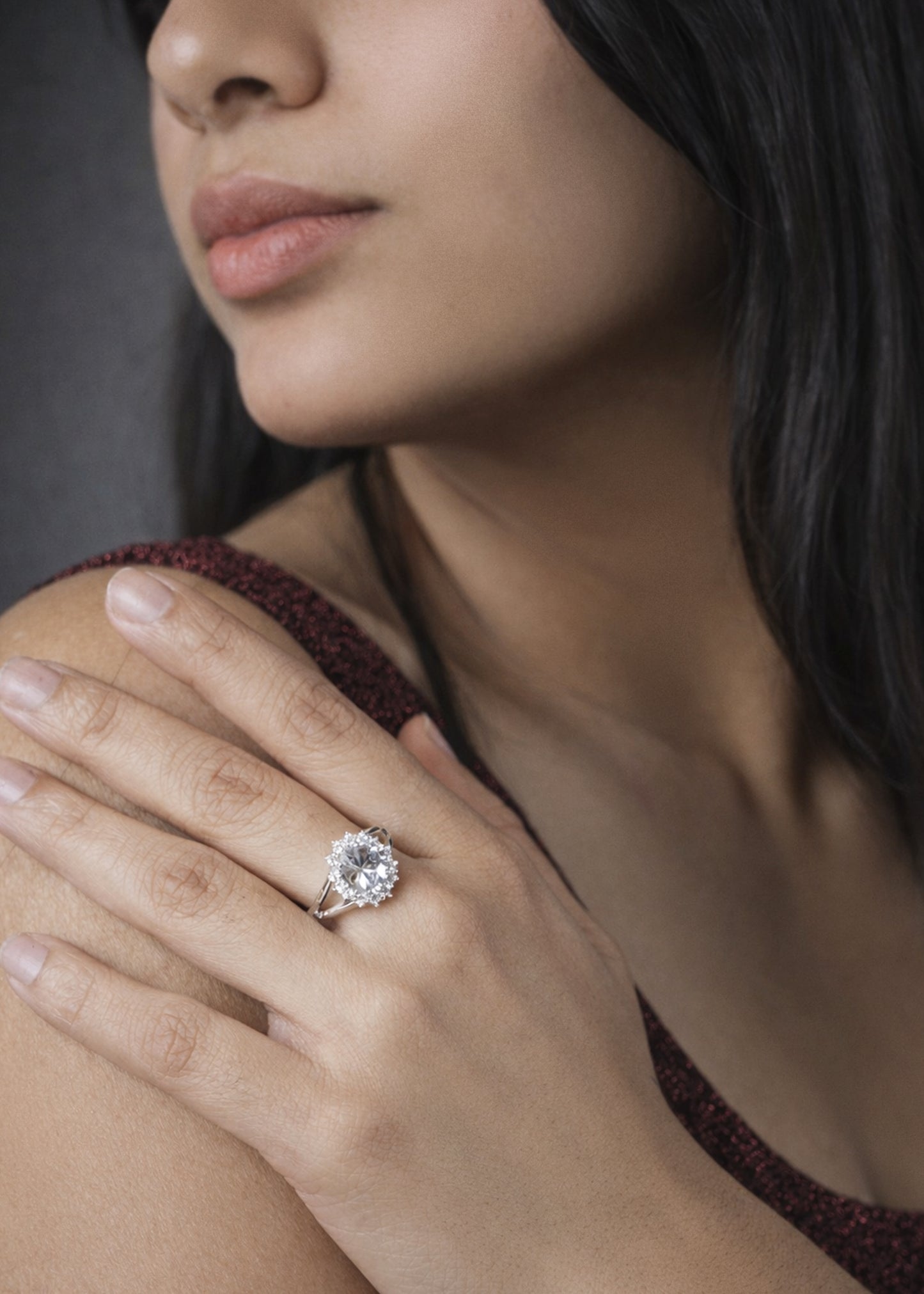 Silver Bloom Solitaire Ring