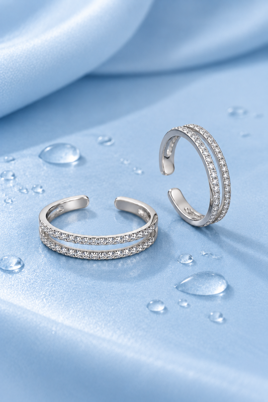 Celestial Double Band Toe Ring