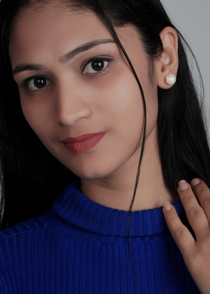 Silver Sunny Pearl Stud Earring