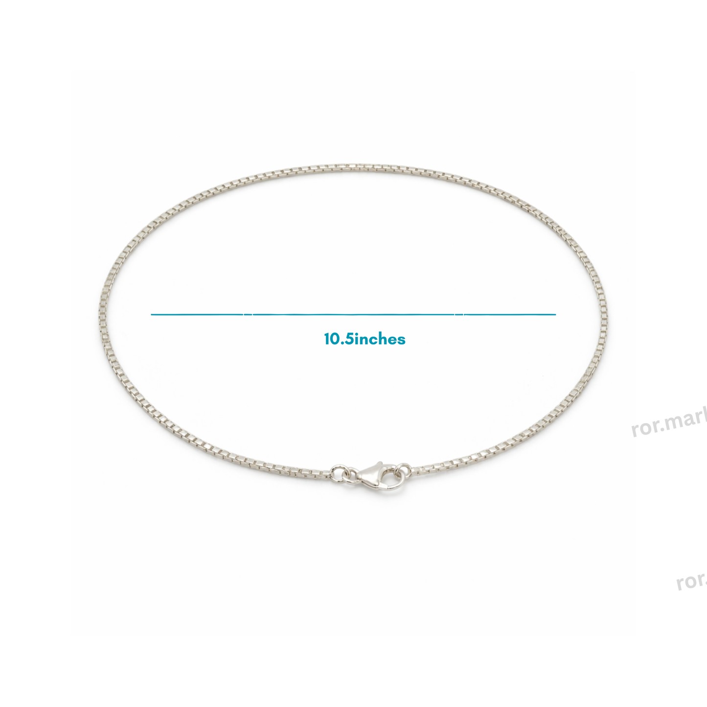 Silver Box Chain Anklet