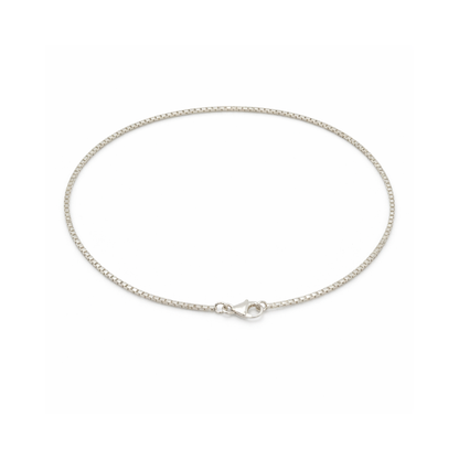 Silver Box Chain Anklet