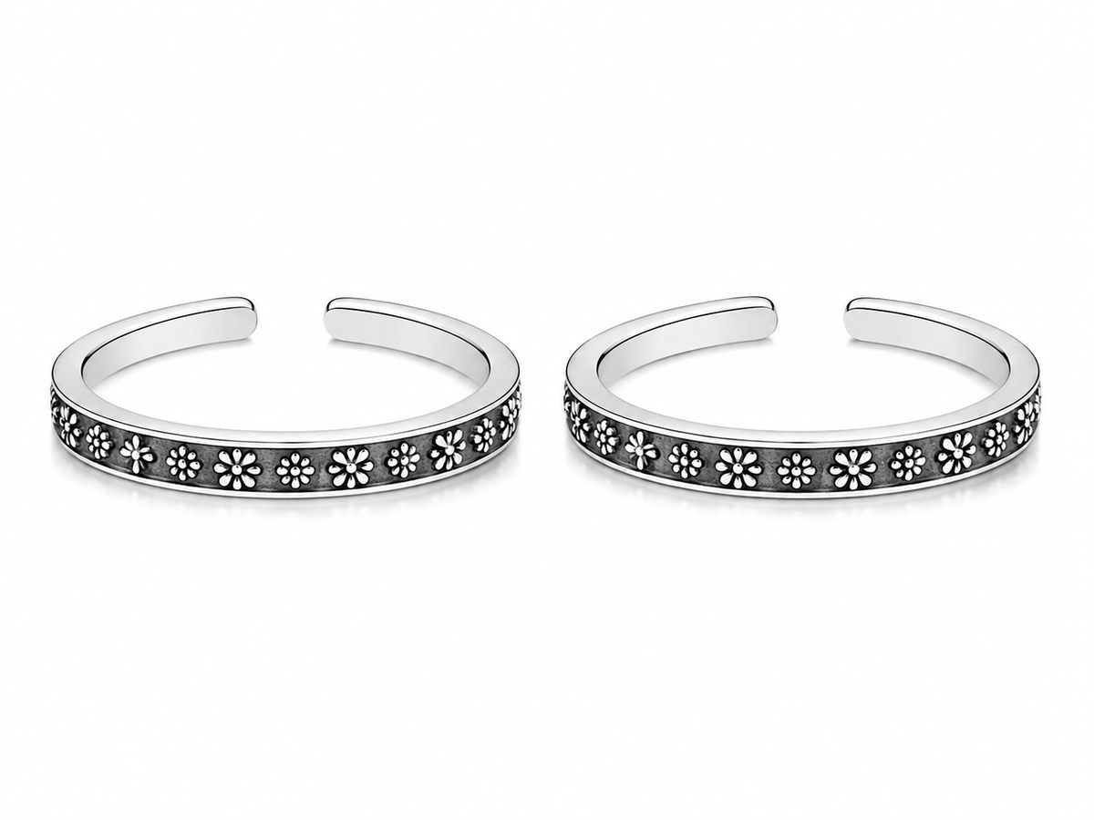 Spring Floral Band Toe Ring