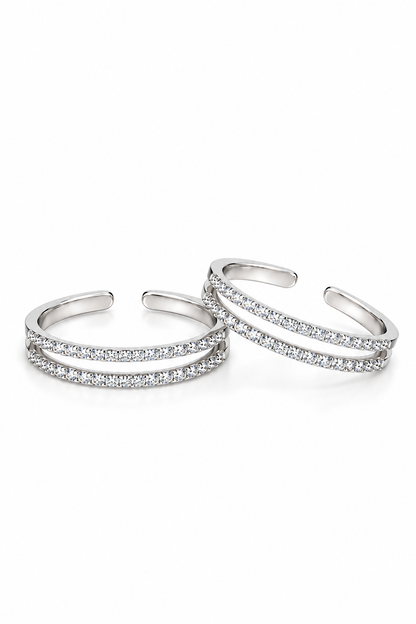 Celestial Double Band Toe Ring