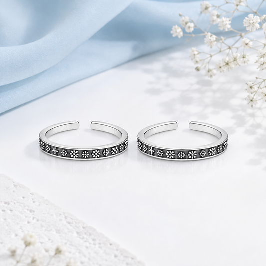 Spring Floral Band Toe Ring